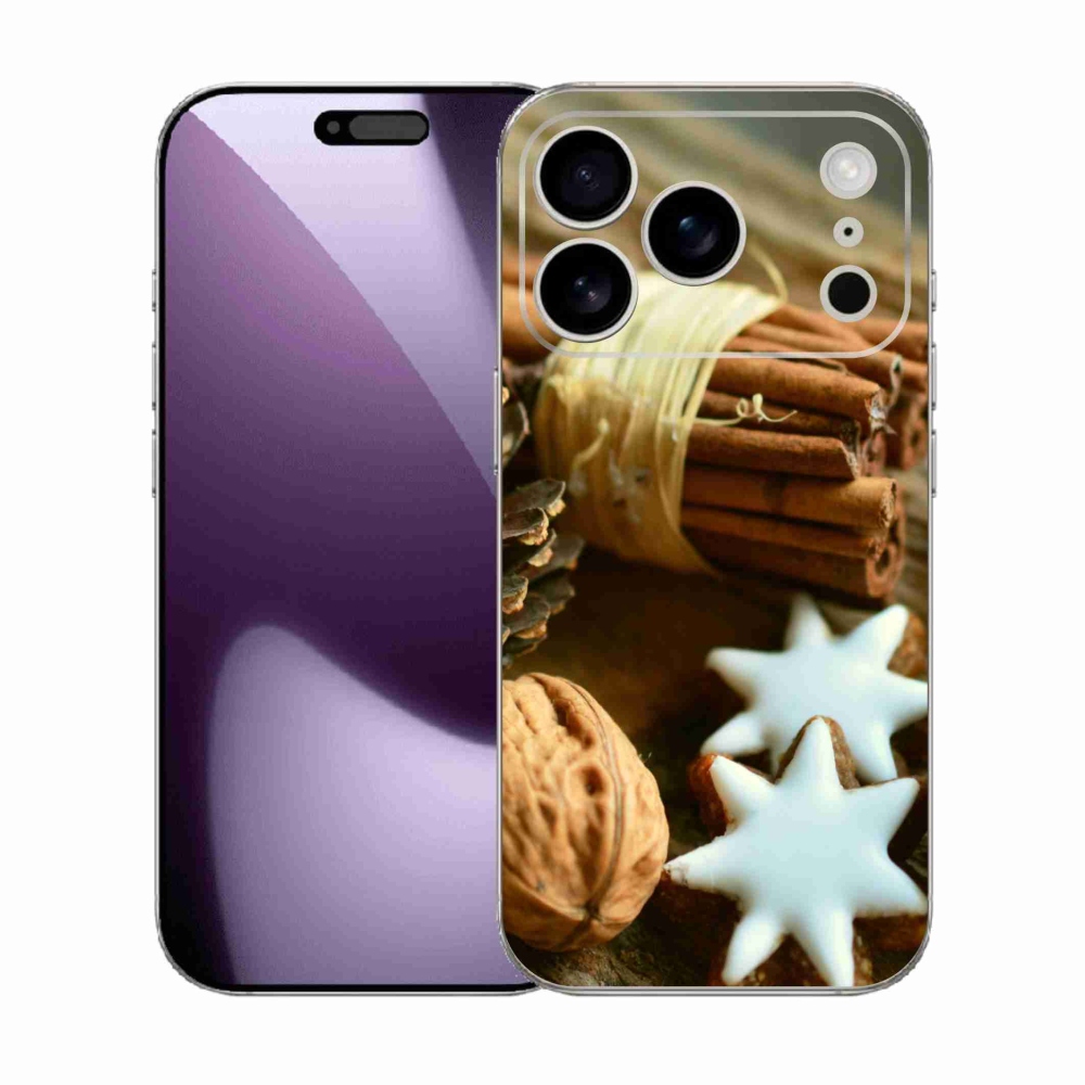 Gélový kryt mmCase na iPhone 17 Pro - škorica a perníčky