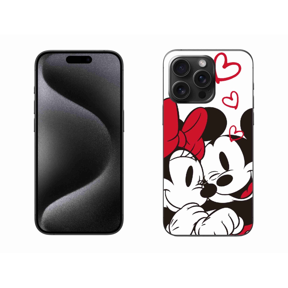 Gélový kryt mmCase na iPhone 15 Pro Max - minnie a mickey