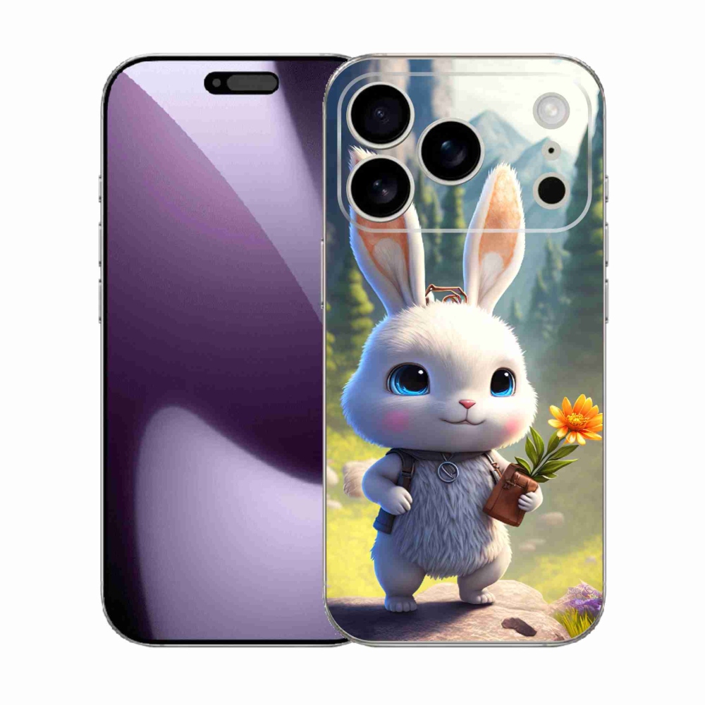 Gélový kryt mmCase na iPhone 17 Pro - roztomilý zajačik