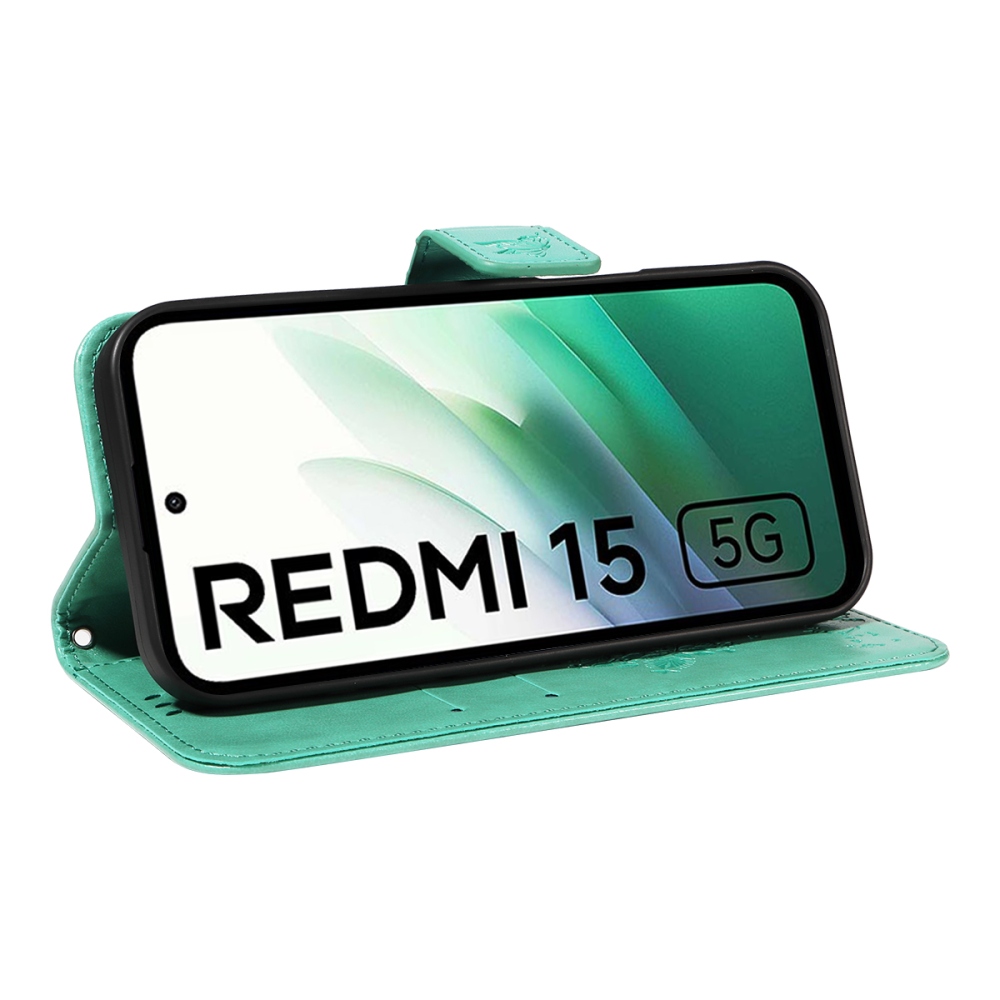 Trees knižkové puzdro na Xiaomi Redmi 15 4G (171mm) - modrozelené