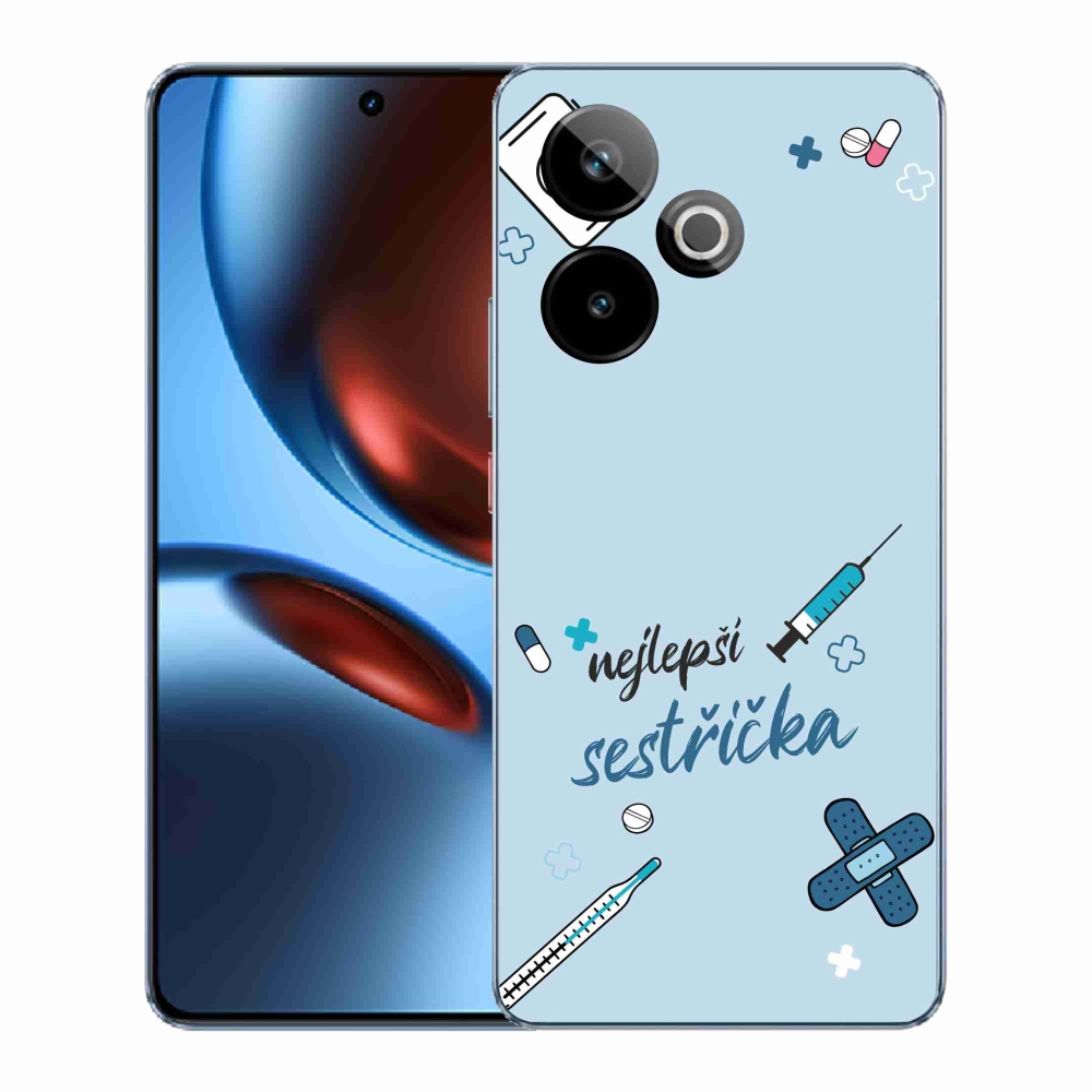 Gélový kryt mmCase na Realme GT 7 5G/GT 7T 5G - najlepšia sestrička modré pozadie