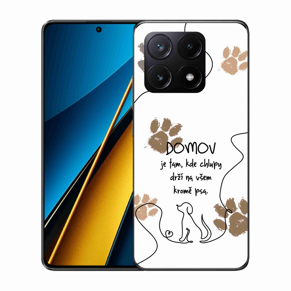 Gélový kryt mmCase na Xiaomi Poco X6 Pro 5G - psí motív biele pozadie