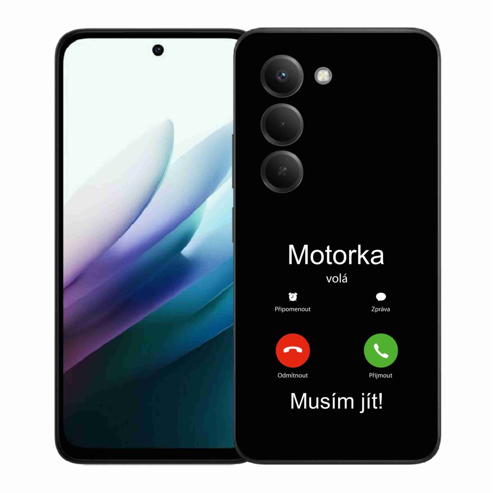 Gélový kryt mmCase na Xiaomi Redmi 15 4G/5G (171mm) - motorka volá čierne pozadie