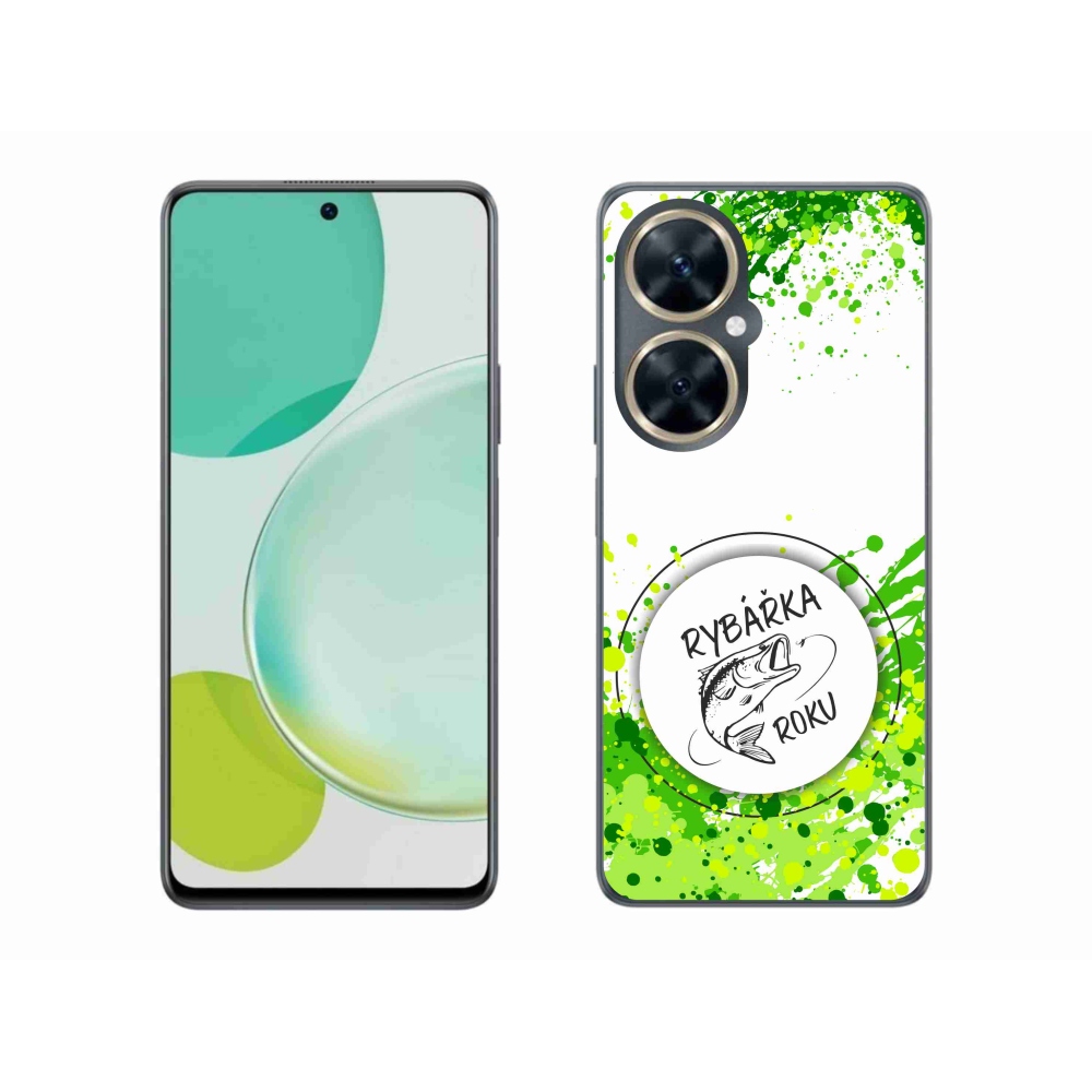 Gélový kryt mmCase na Huawei Nova 11i - rybárka roku biele pozadie