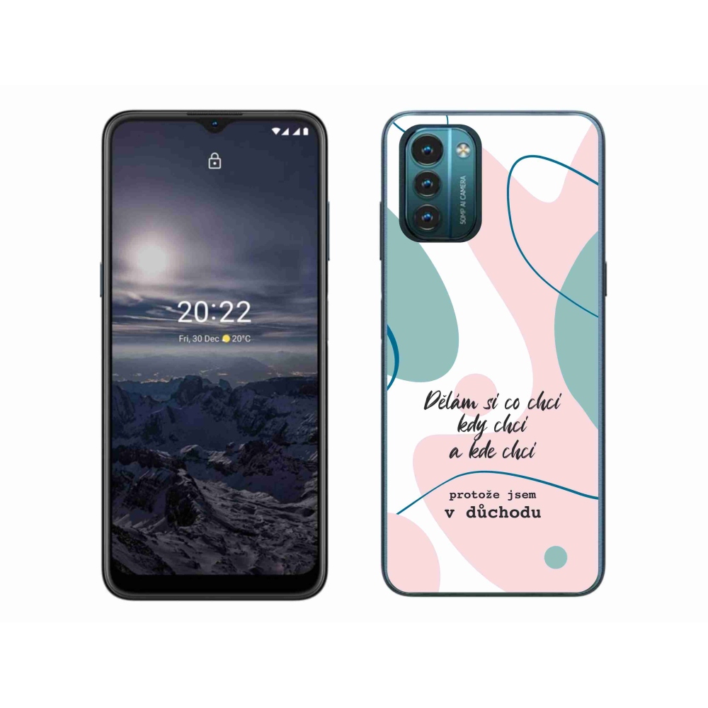 Gélový kryt mmCase na Nokia G11/G21 - vtipný text 10 biele pozadie