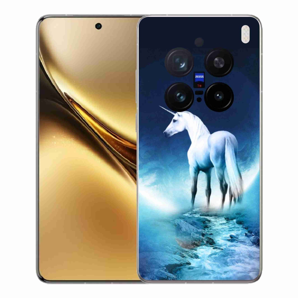 Gélový kryt mmCase na Vivo X200 Pro 5G - biely jednorožec