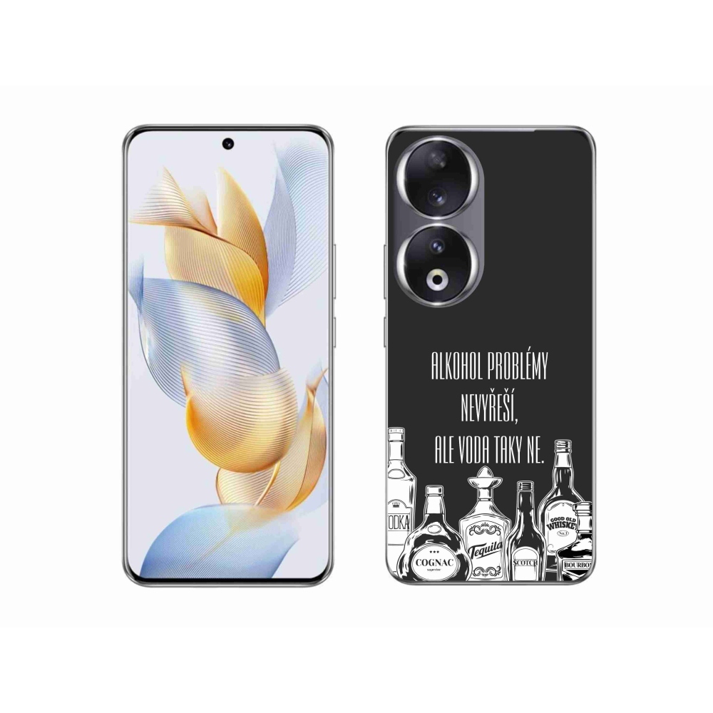 Gélový kryt mmCase na Honor 90 - vtipný text čierne pozadie