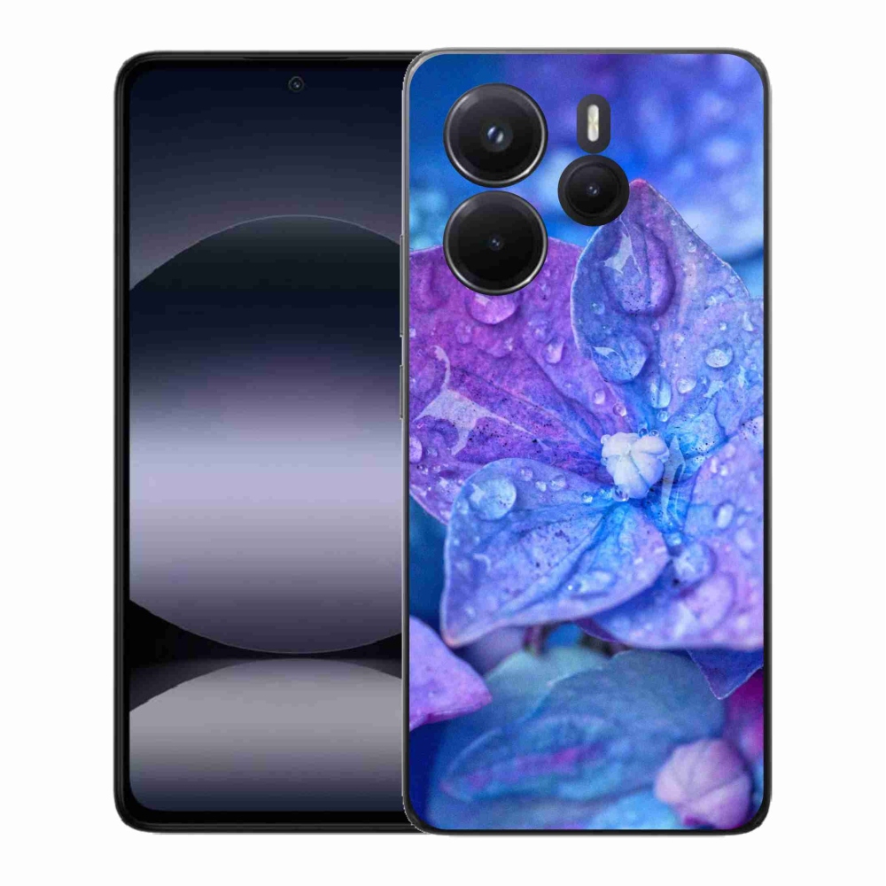 Gélový kryt mmCase na Xiaomi Redmi Note 14 - fialový kvet