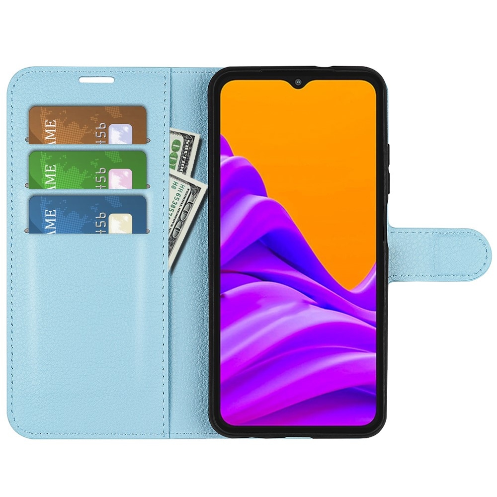 Litchi knižkové púzdro na Samsung Galaxy Xcover 7 Pro - modré