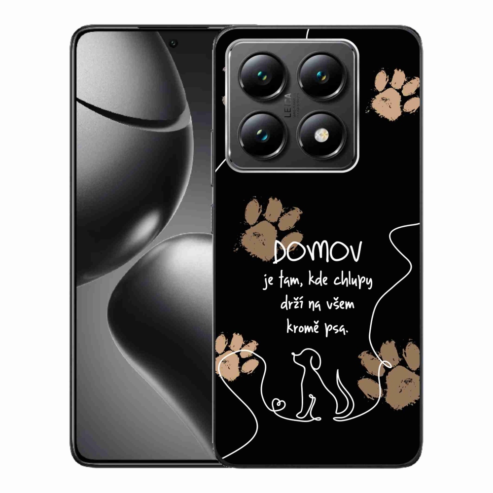 Gélový kryt mmCase na Xiaomi 14T - psí motív čierne pozadie