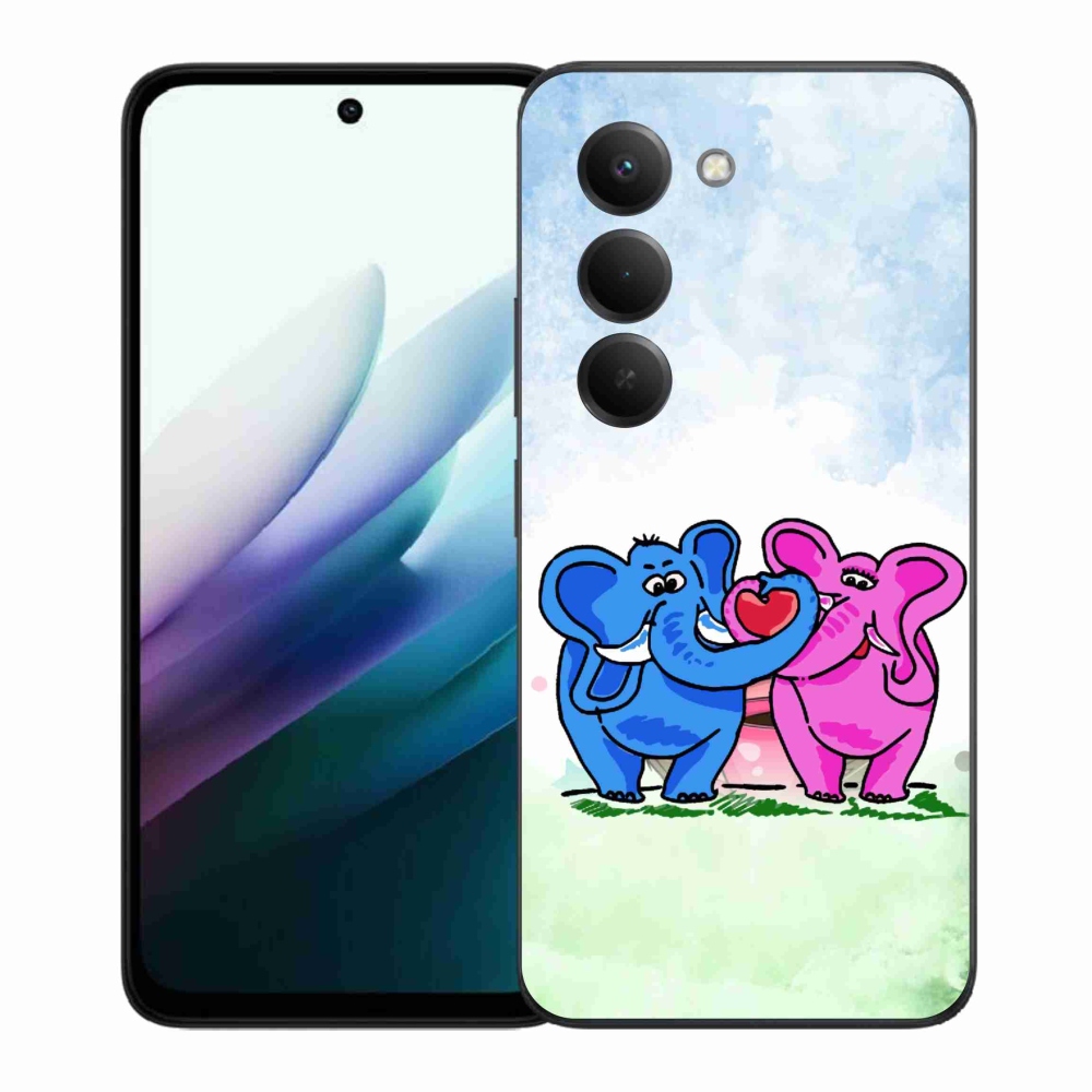 Gélový kryt mmCase na Xiaomi Redmi 15 4G/5G (171mm) - zamilovaní slony