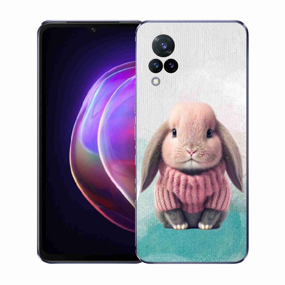Gélový kryt mmCase na Vivo V21 4G/5G - zajačik vo svetri