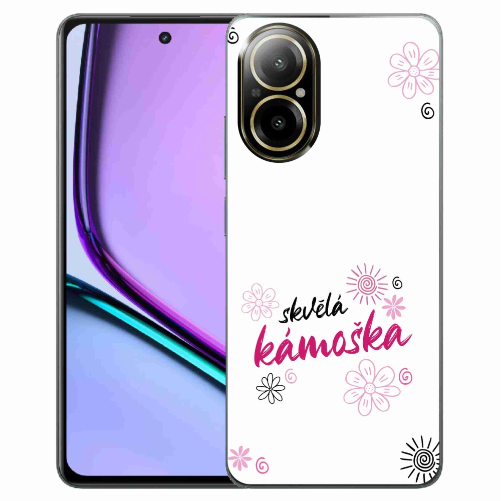 Gélový kryt mmCase na Realme C67 - skvelá kamoška biele pozadie