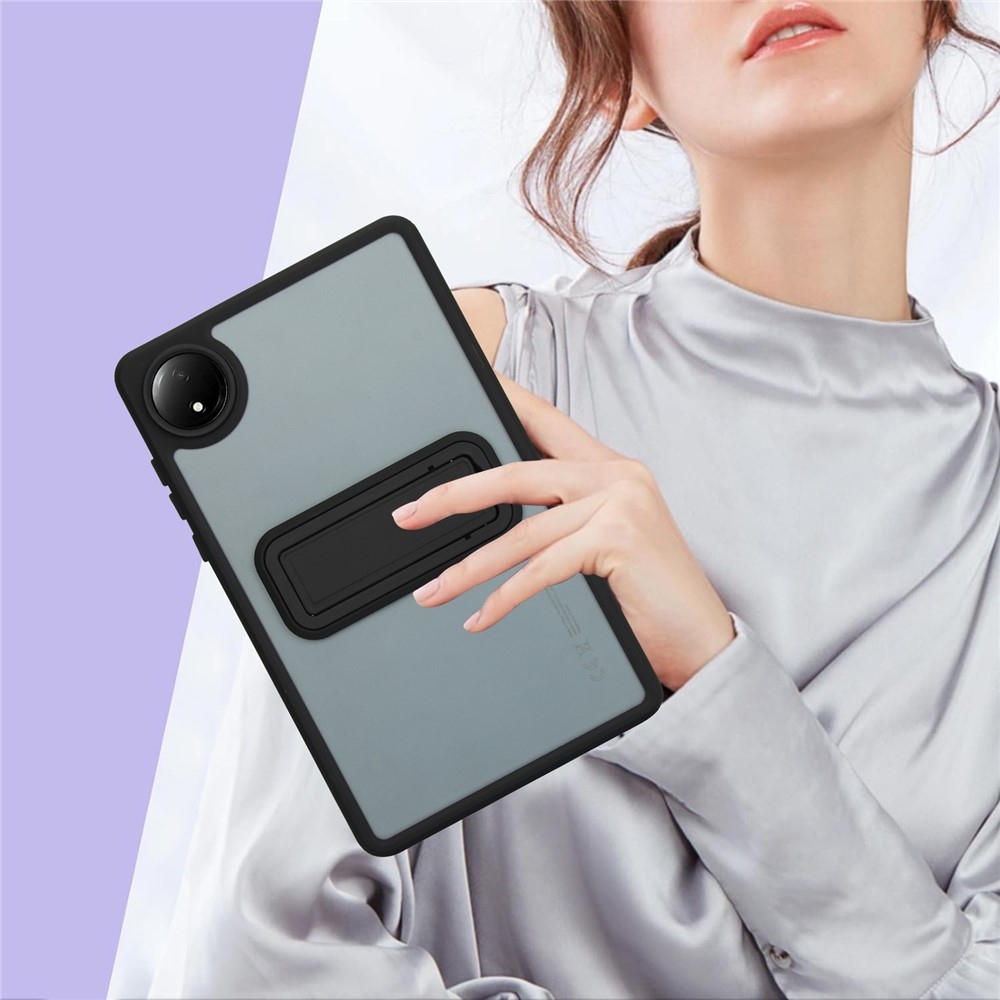 Skiny gélový obal s pevným chrbtom a výklopným stojanom na Xiaomi Redmi Pad SE 8.7 - čierny
