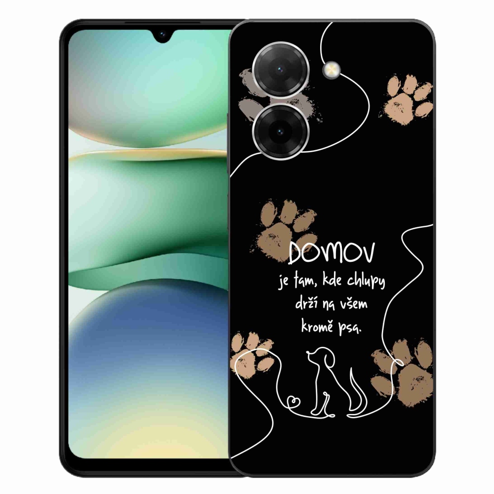 Gélový kryt mmCase na Xiaomi Redmi A5 (173.45x79.35x8.45mm) - psí motív čierne pozadie