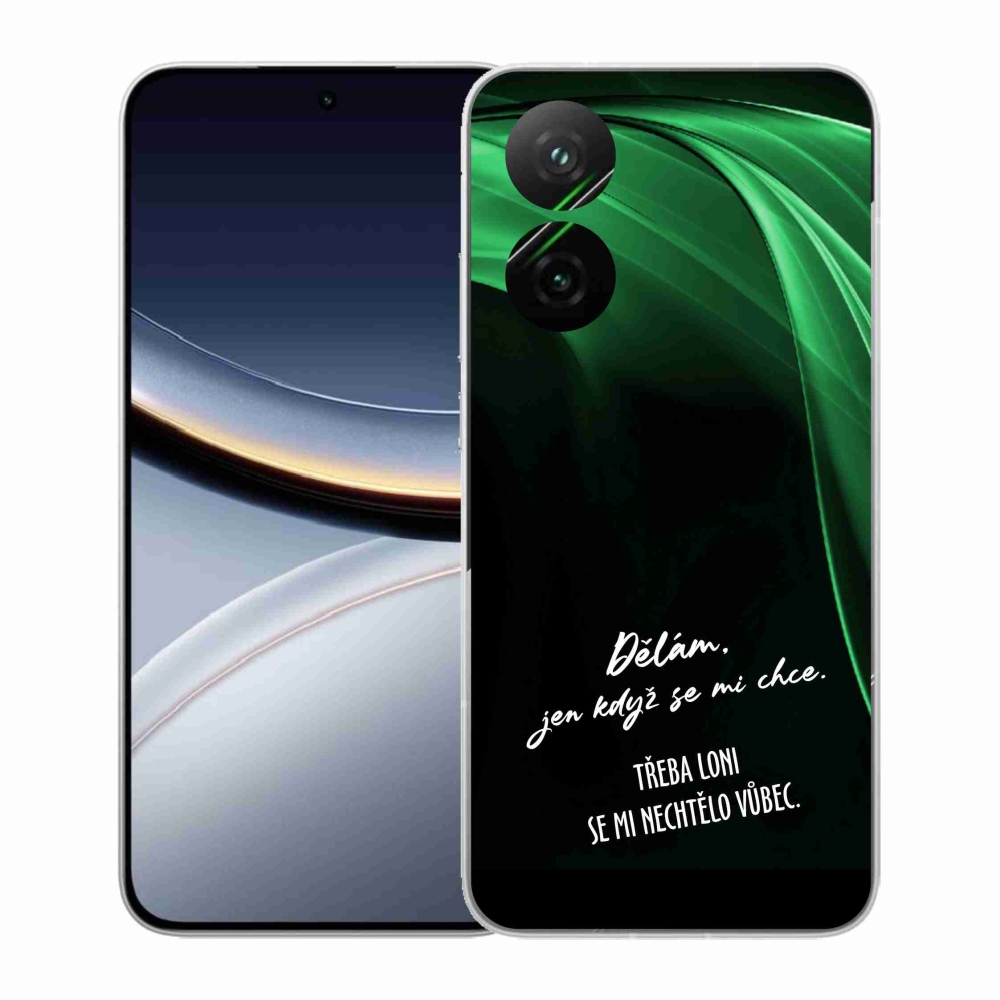 Gélový kryt mmCase na Xiaomi Poco F7 5G - vtipný text 12 čierne pozadie