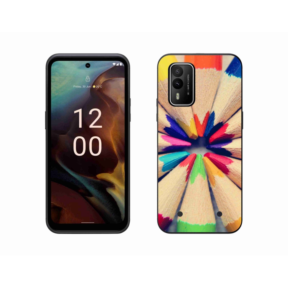 Gélový kryt mmCase na Nokia XR21 - pastelky