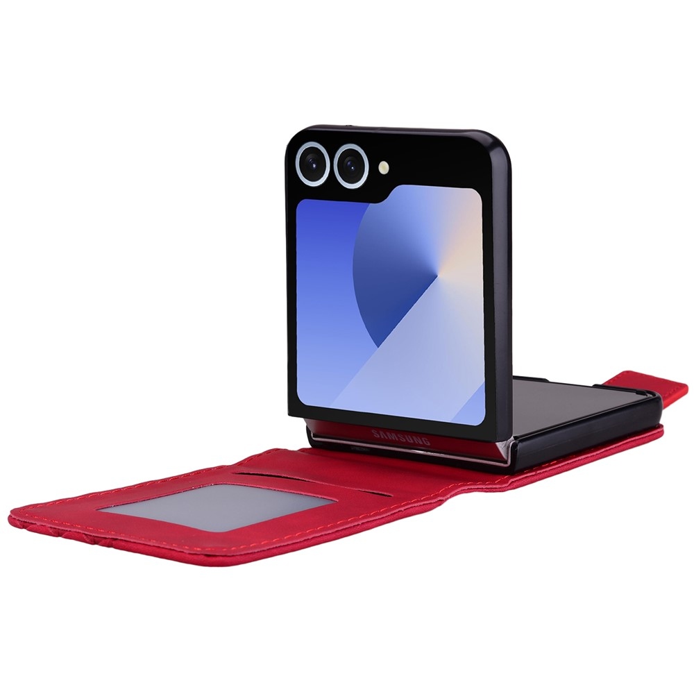 Gridy knižkové púzdro na Samsung Galaxy Z Flip7 5G - vínové