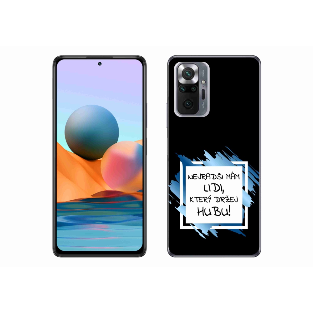 Gélový kryt mmCase na Xiaomi Redmi Note 10 Pro - vtipný text 7 bieločierne pozadie