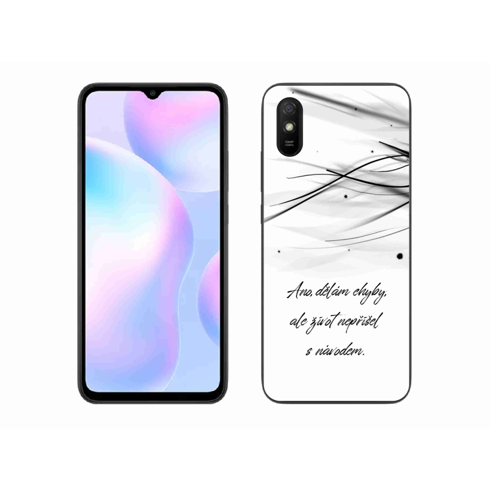 Gélový kryt mmCase na Xiaomi Redmi 9AT - citát biele pozadie