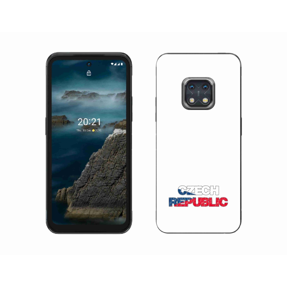 Gélový kryt mmCase na Nokia XR20 - Czech Republic biele pozadie