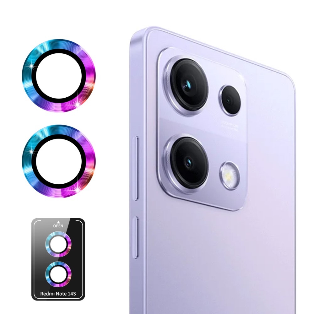 ENK Metal sklo šošovky fotoaparátu na Xiaomi Redmi Note 14S (samostatné sklá) - farebné