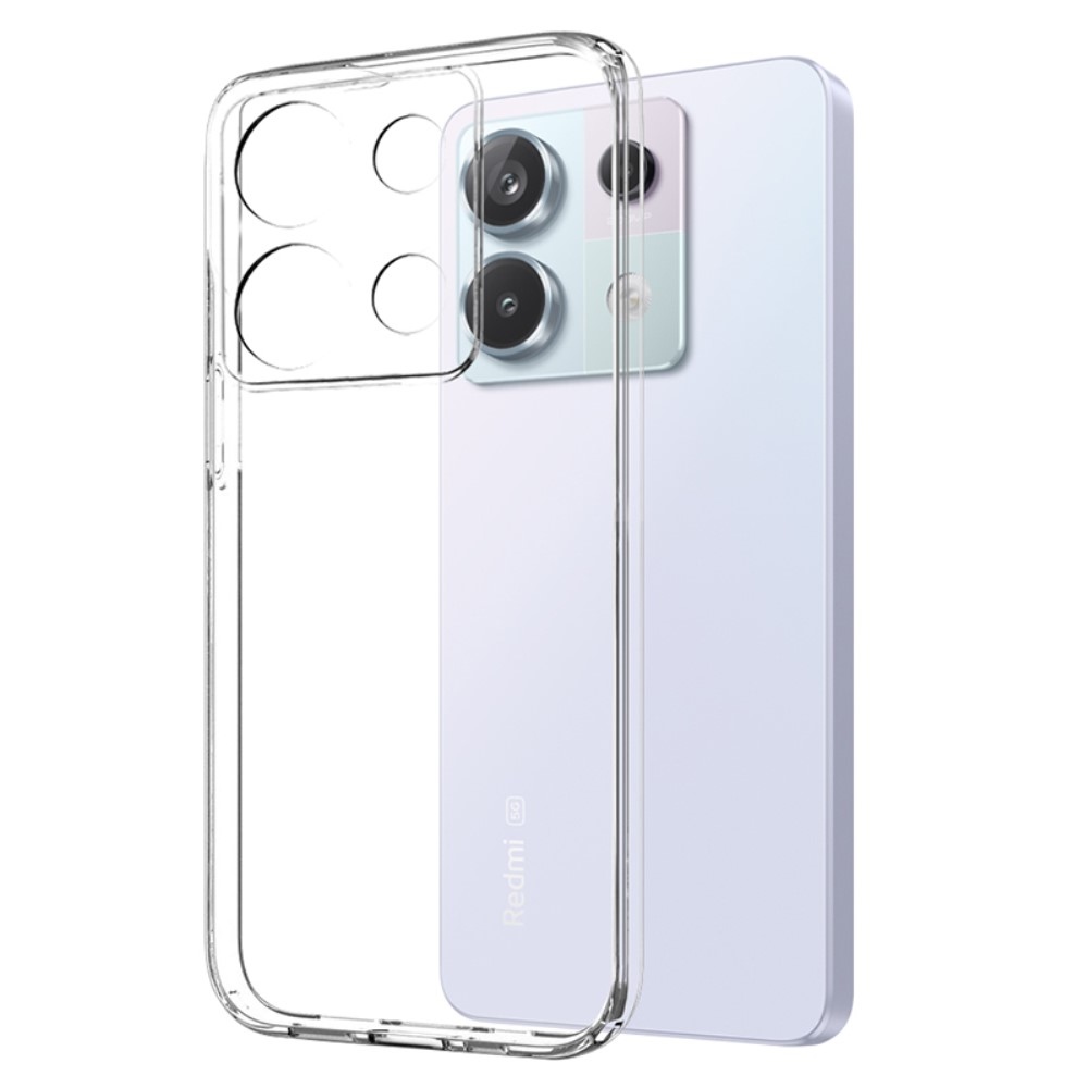 NORTHJO priehľadný gélový obal + tvrdené sklo na Xiaomi Redmi Note 13 Pro 5G/Poco X6 5G - priehľadný