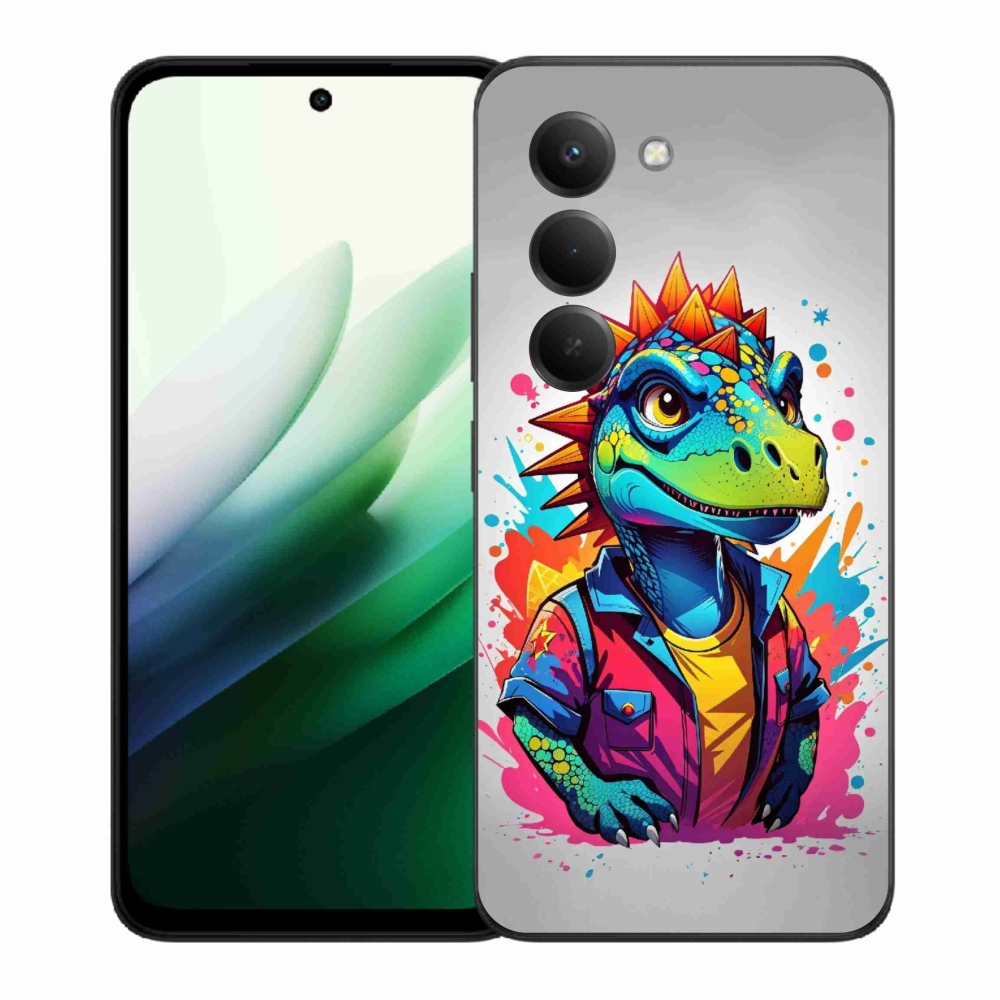 Gélový kryt mmCase na Xiaomi Redmi 15 5G (169mm) - farebný dinosaurus