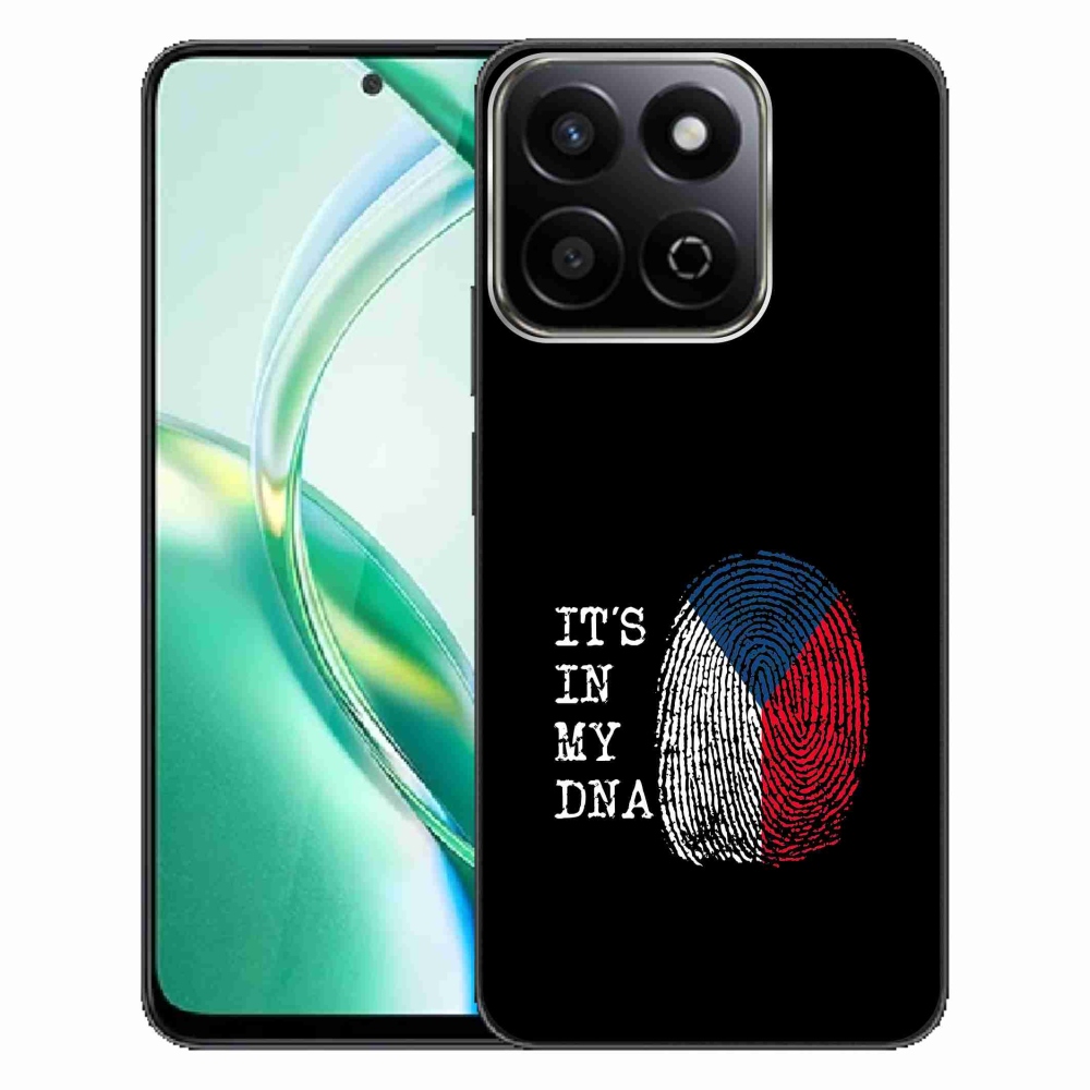 Gélový kryt mmCase na Honor 200 Smart 5G - vlajka odtlačok prsta čierne pozadie