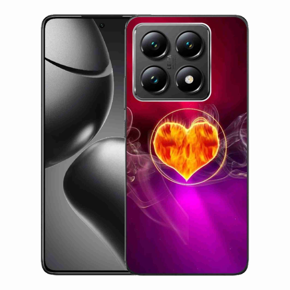 Gélový kryt mmCase na Xiaomi 14T - ohnivé srdce