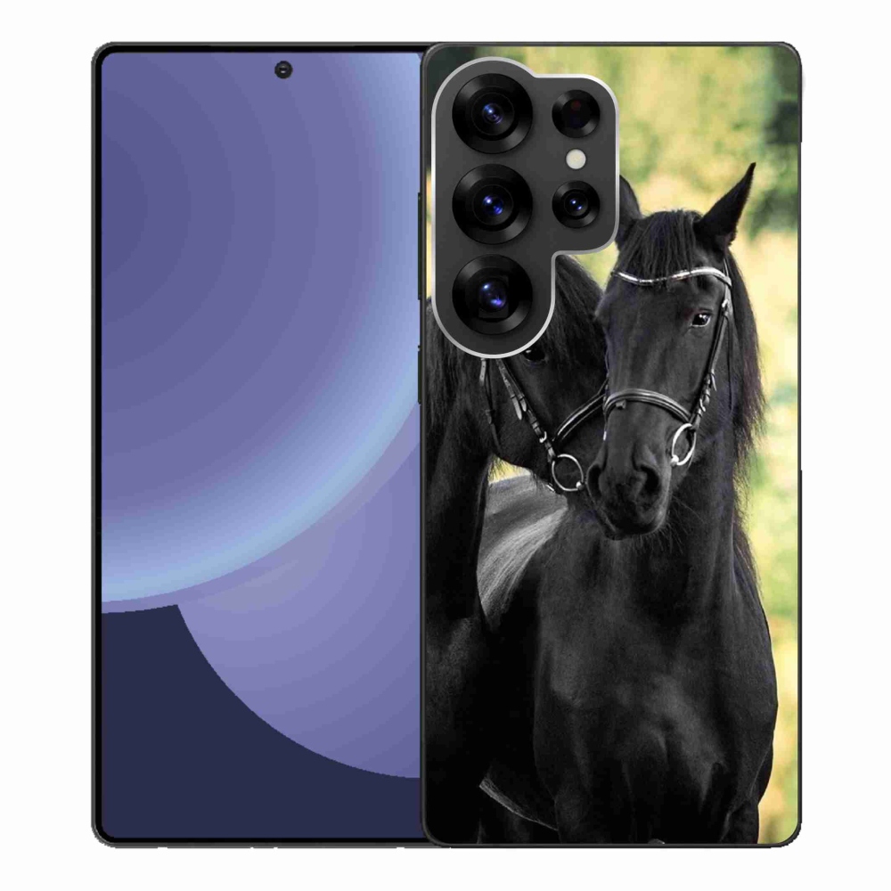 Gélový kryt mmCase na Samsung Galaxy S25 Ultra - dva čierne kone