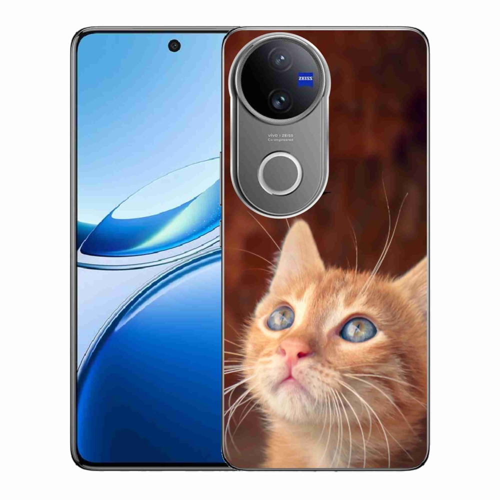 Gélový kryt mmCase na Vivo V50 5G - motýľ a mačiatko
