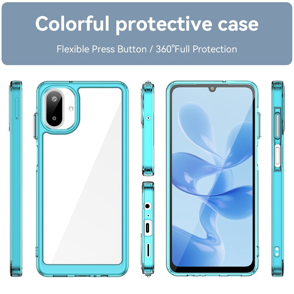 Gélový obal s pevným chrbtom na Samsung Galaxy A07 4G - svetlomodrý