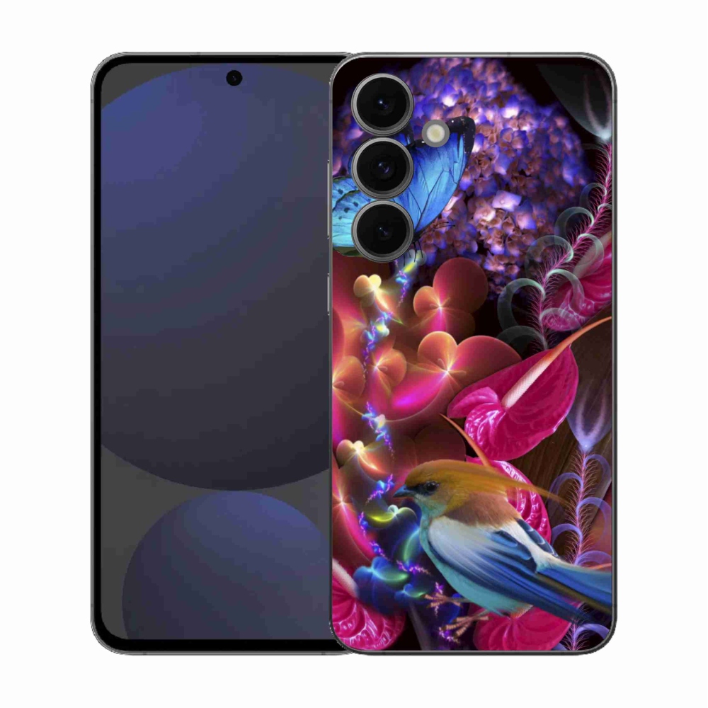 Gélový kryt mmCase na Samsung Galaxy S25 FE - farebné kvety