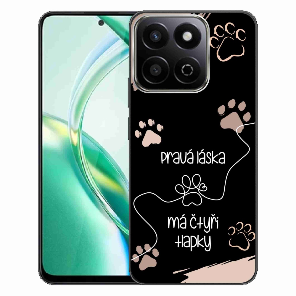 Gélový kryt mmCase na Honor 200 Smart 5G - psí motív 1 čierne pozadie