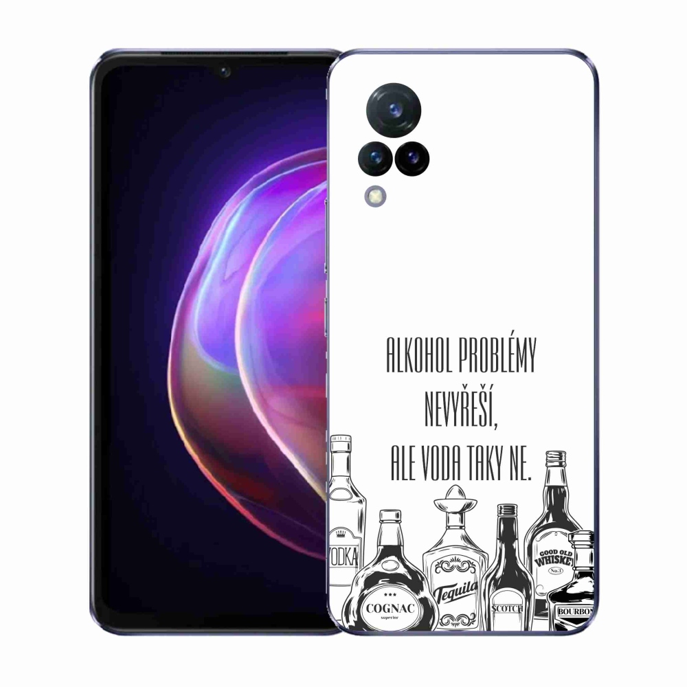 Gélový kryt mmCase na Vivo V21 4G/5G - vtipný text biele pozadie