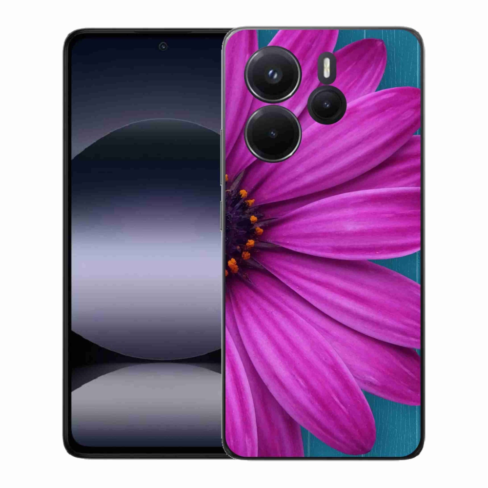 Gélový kryt mmCase na Xiaomi Redmi Note 14 - fialová margaréta