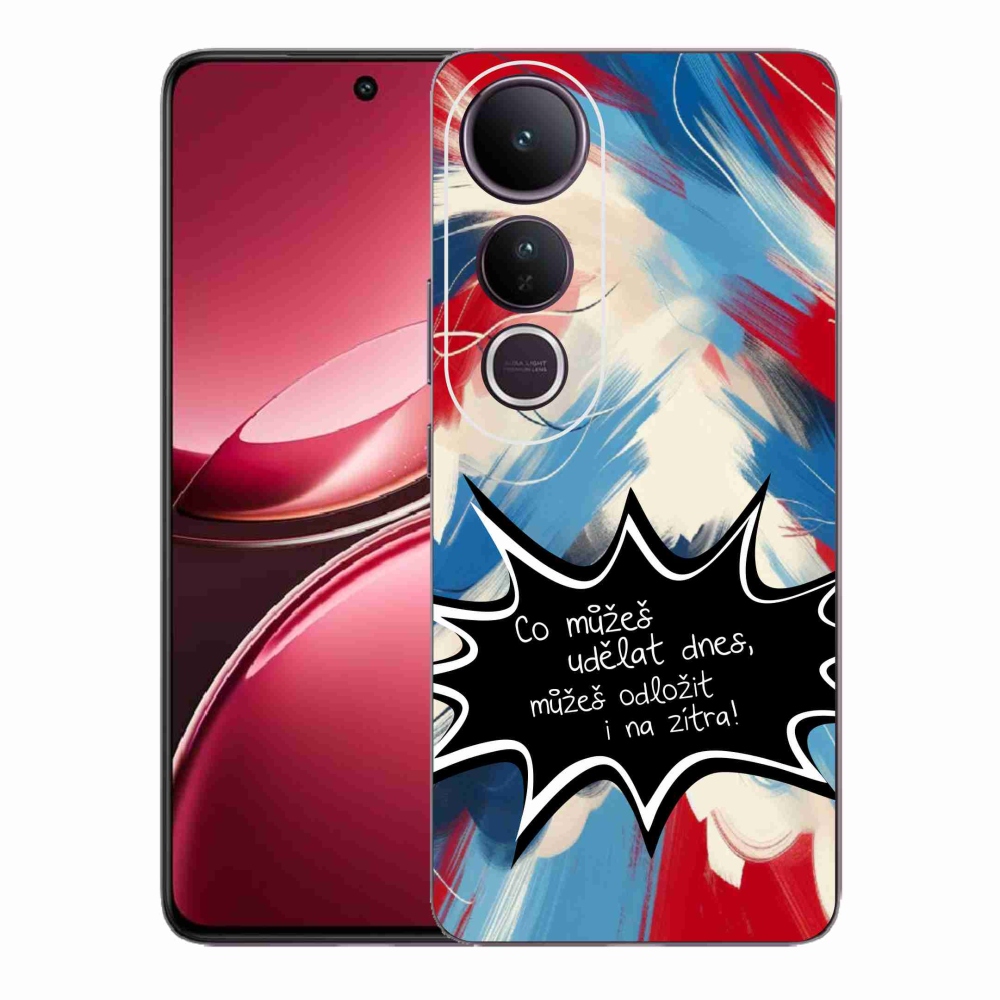 Gélový kryt mmCase na Vivo V50 Lite 4G/5G - vtipný text 9 čierne pozadie