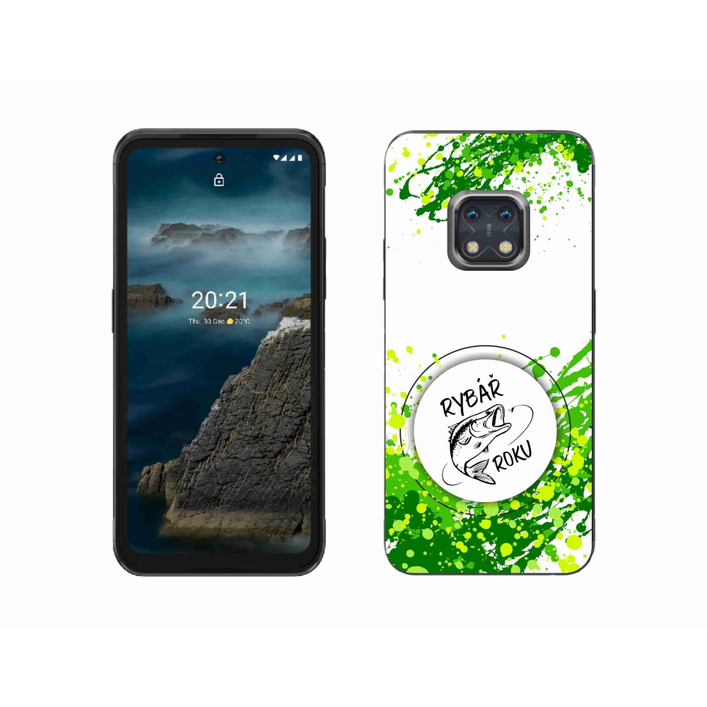 Gélový kryt mmCase na Nokia XR20 - rybár roka biele pozadie