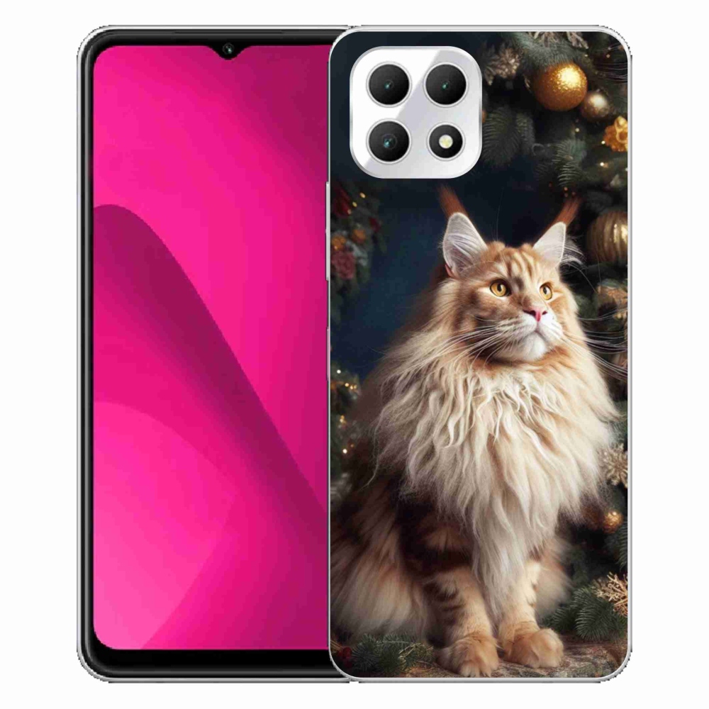 Gélový kryt mmCase na T-Mobile T Phone 2 - mačka pri stromčeku