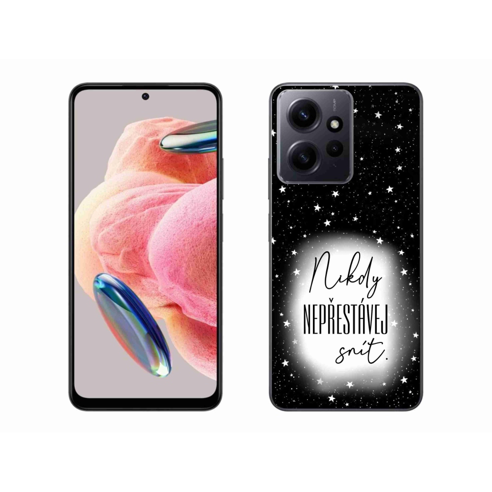 Gélový kryt mmCase na Xiaomi Redmi Note 12 4G - citát 1 bieločierne pozadie