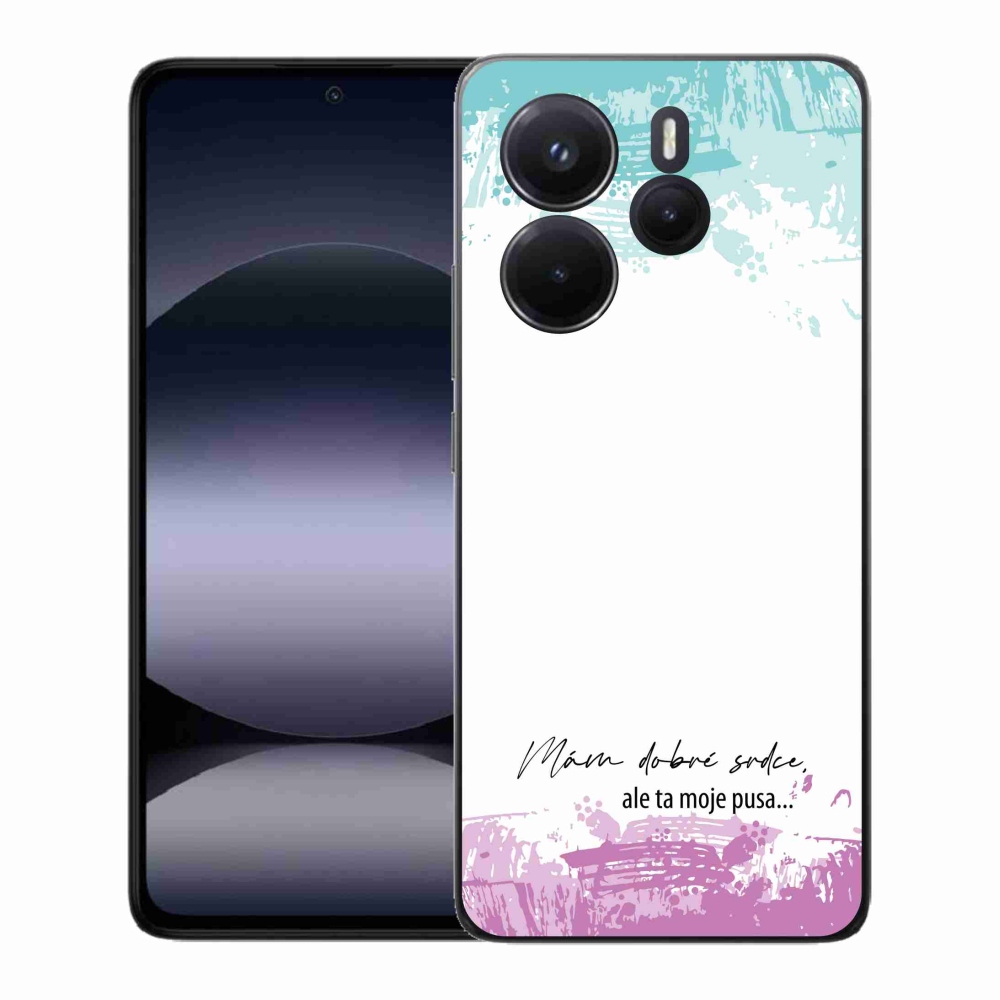 Gélový kryt mmCase na Xiaomi Redmi Note 14 - vtipný text 3 biele pozadie