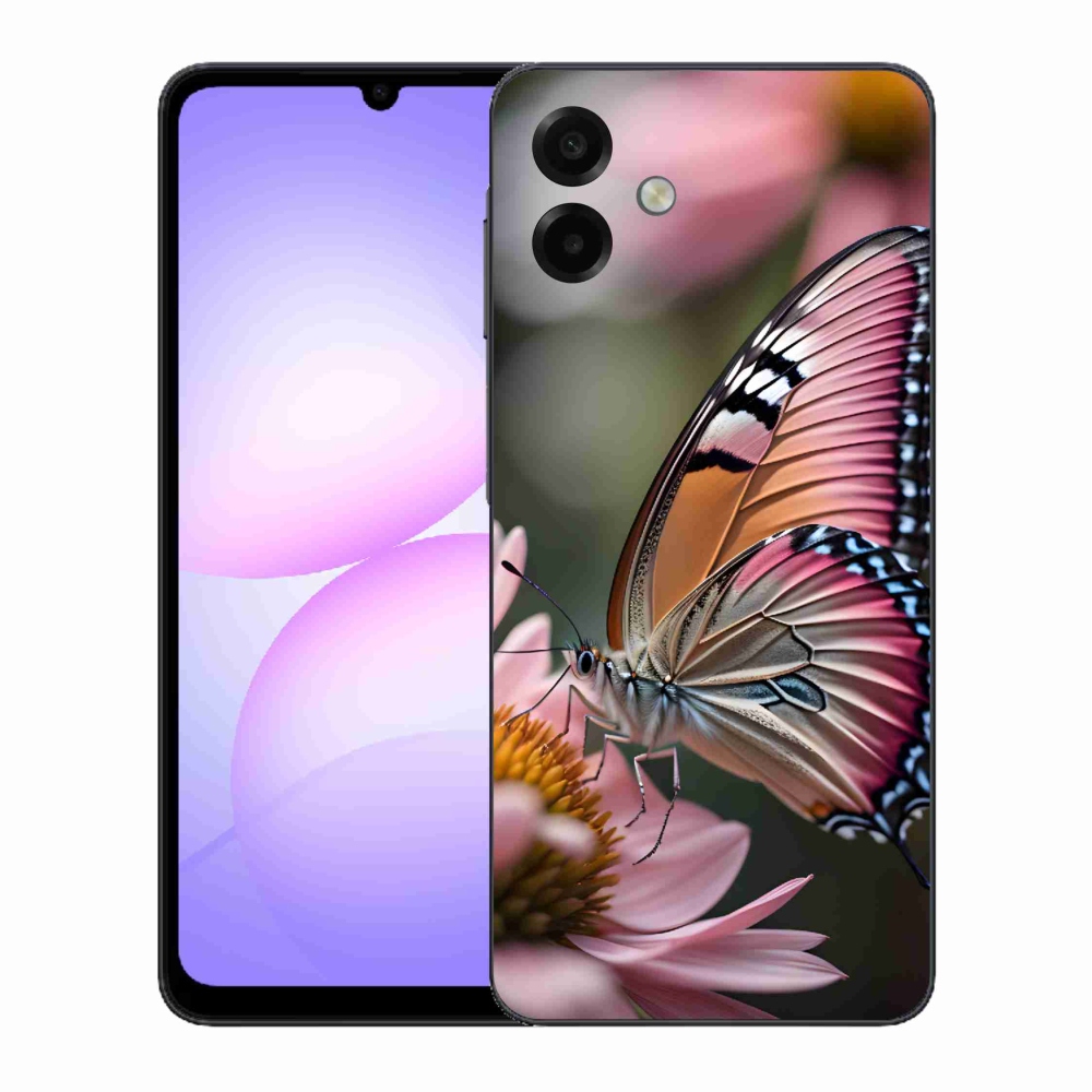 Gélový kryt mmCase na Samsung Galaxy A07 4G - farebný motýľ