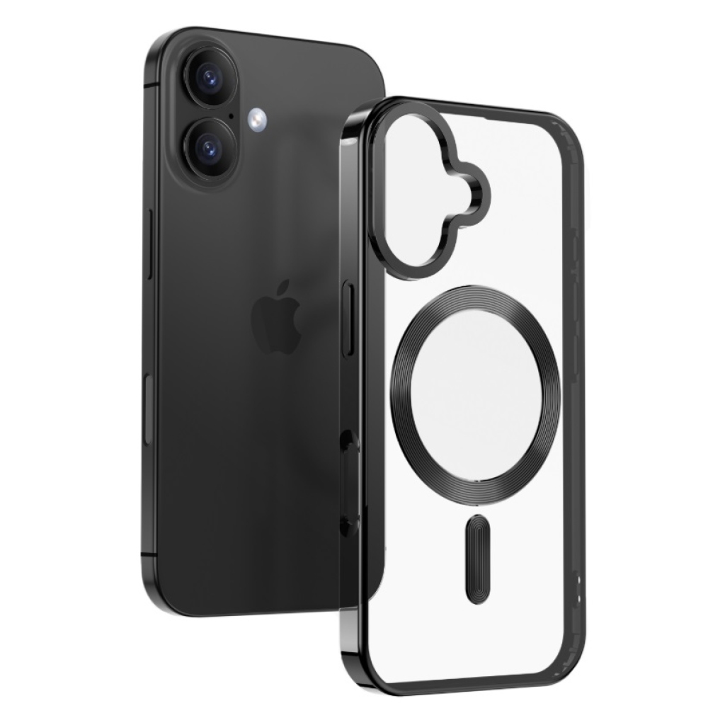 Obal SWISSTEN Clear Jelly MagStick Metallic na Apple iPhone 17 Pro Max - čierny