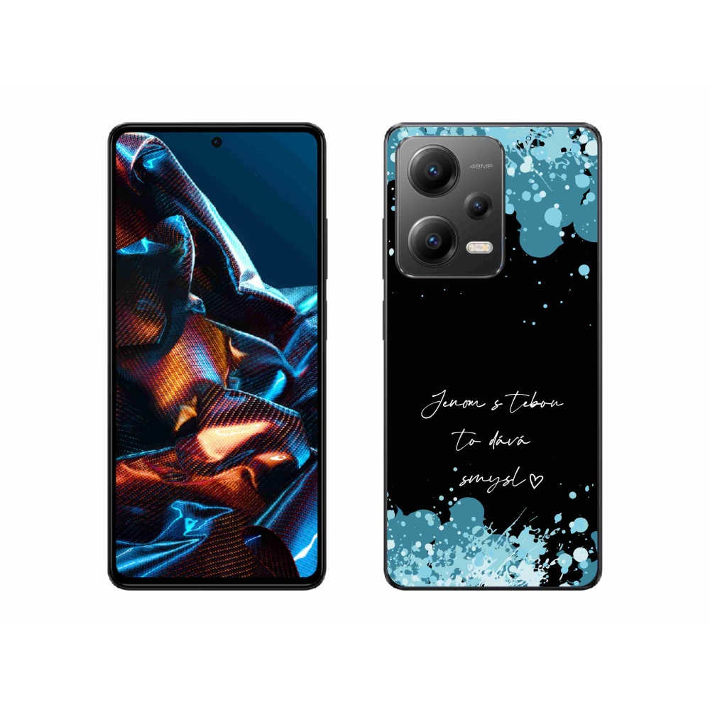 Gélový kryt mmCase na Xiaomi Redmi Note 12 Pro 5G - zamilovaný text čierne pozadie