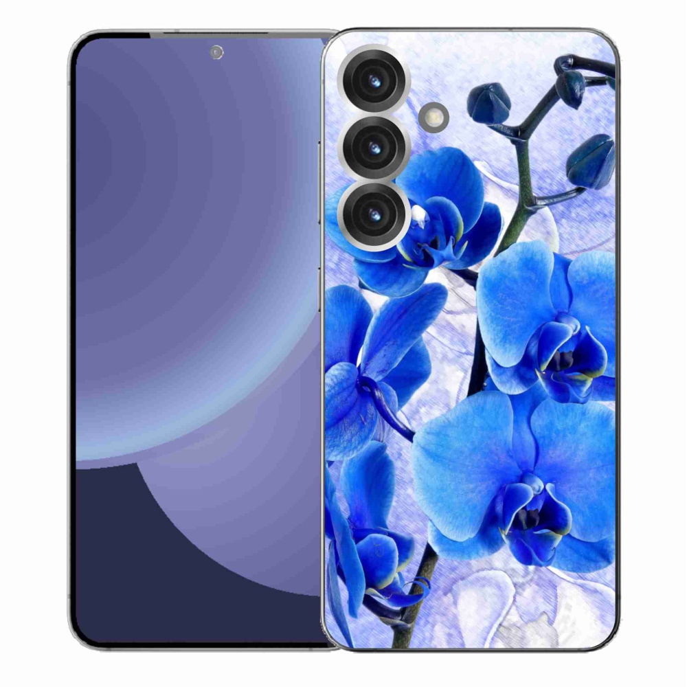Gélový kryt mmCase na Samsung Galaxy S25+ - modré kvety