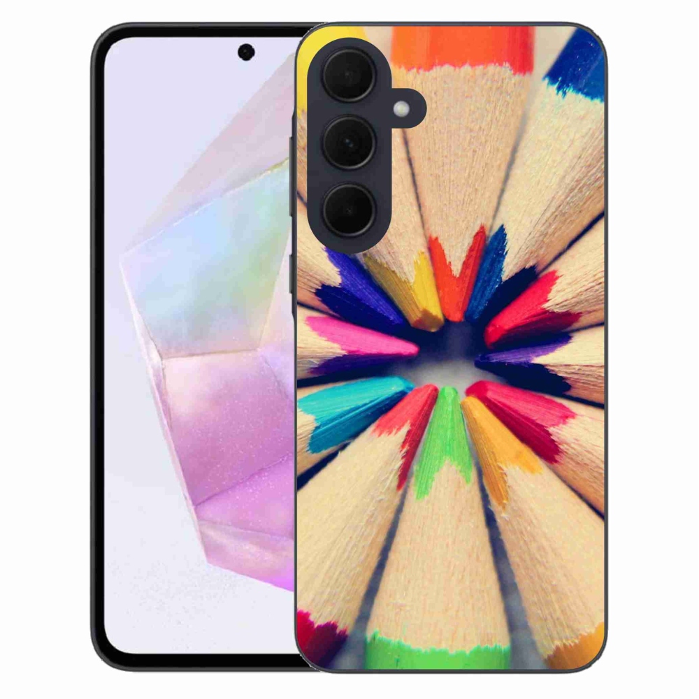 Gélový kryt mmCase na Samsung Galaxy A35 5G - pastelky