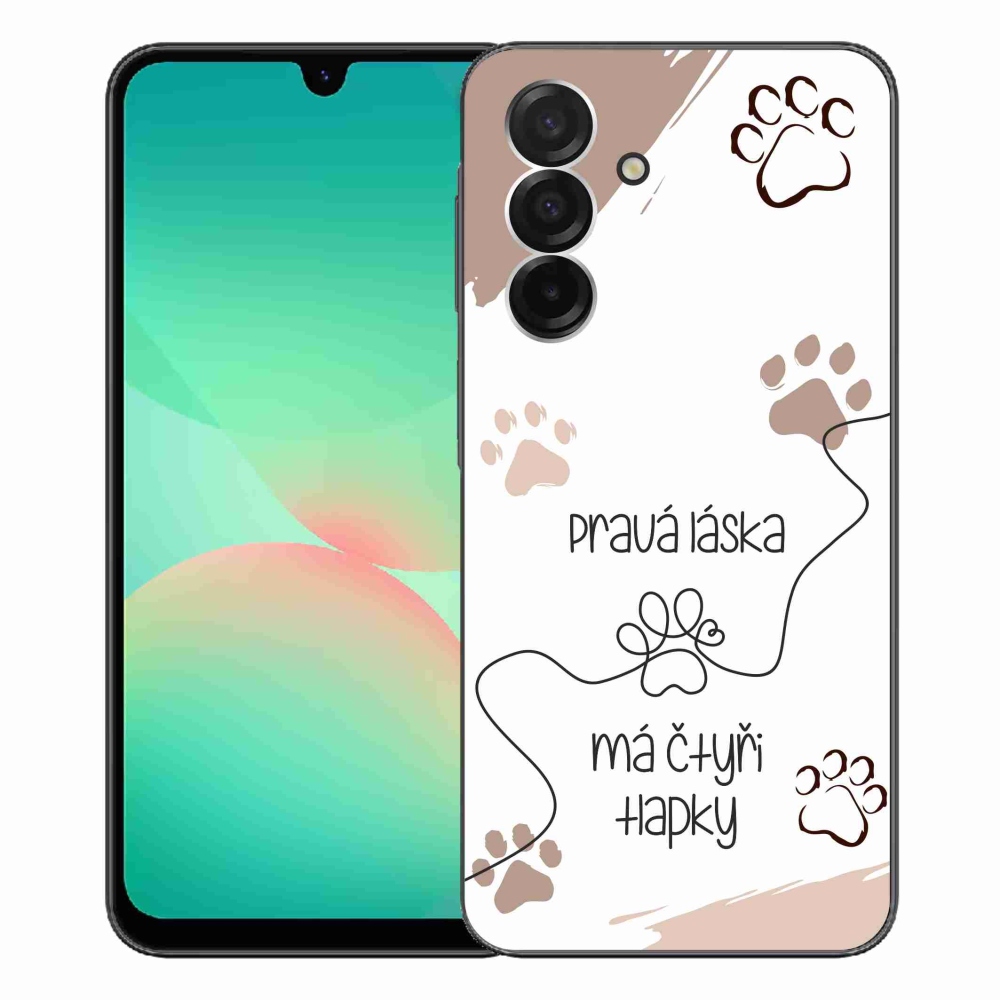 Gélový kryt mmCase na Samsung Galaxy A26 5G - psí motív 1 biele pozadie