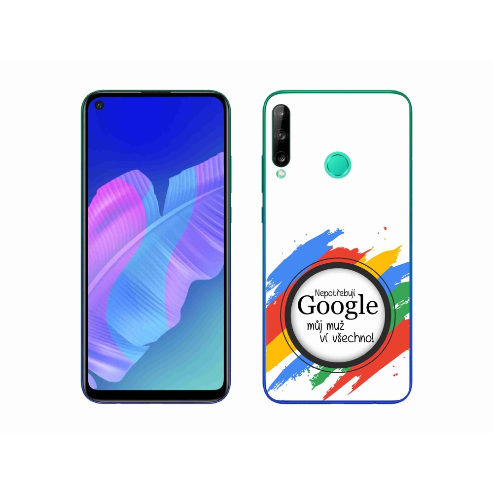 Gélový kryt mmCase na Huawei P40 Lite E - muž vie všetko biele pozadie