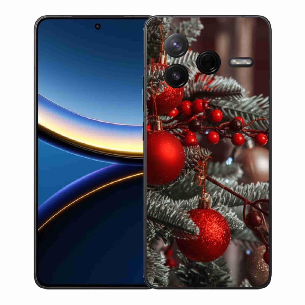 Gélový kryt mmCase na Xiaomi Poco F7 Pro - vianočné ozdoby 2